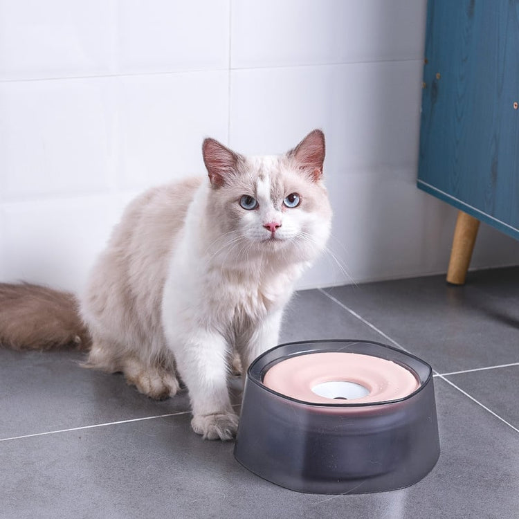Splash-Proof Floating Pet Water Bowl (Anti-Spill & Slow Drinking)